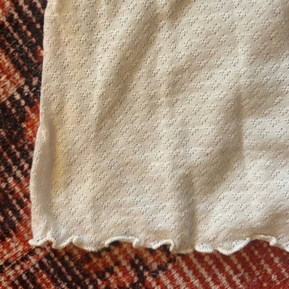 DÔEN Ada T-Shirt in White Pointelle - Picture 6 of 11